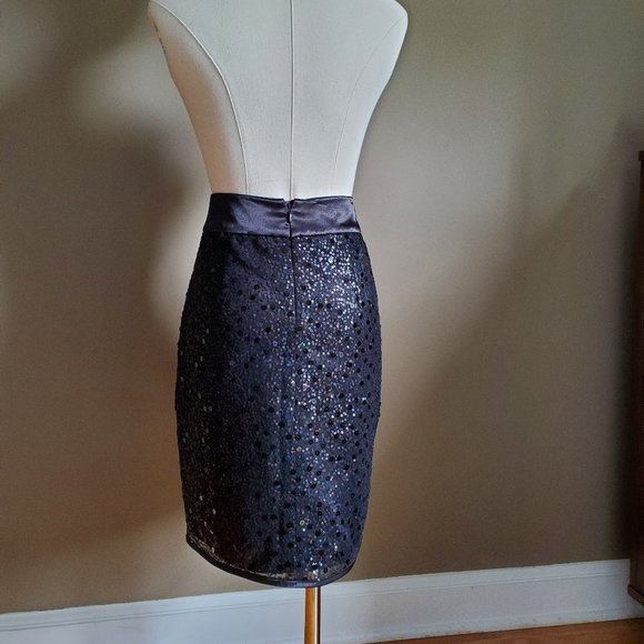 Little Black Etcetera Sequin Formal Mini Skirt - Picture 8 of 13